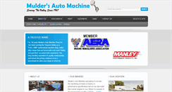 Desktop Screenshot of muldersmachine.com